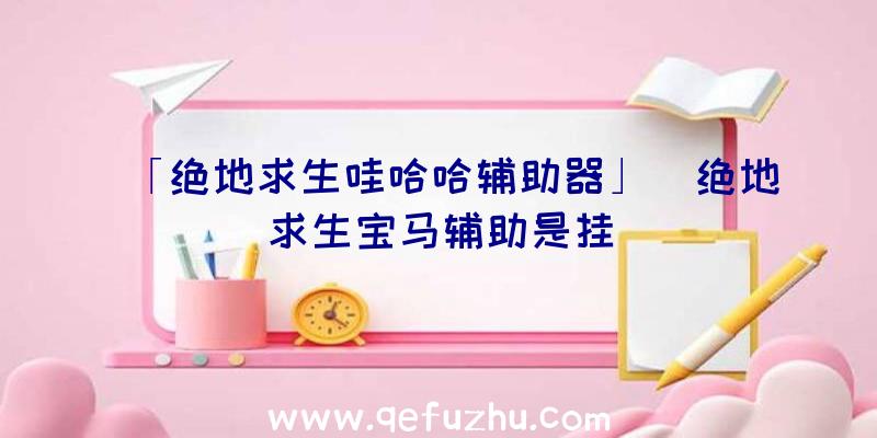 「绝地求生哇哈哈辅助器」|绝地求生宝马辅助是挂